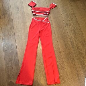 Tiger Friday red Set- great condition; bottoms are AS, top is AXS
